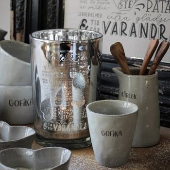Majas Kärlek & fika recept, lykta silver