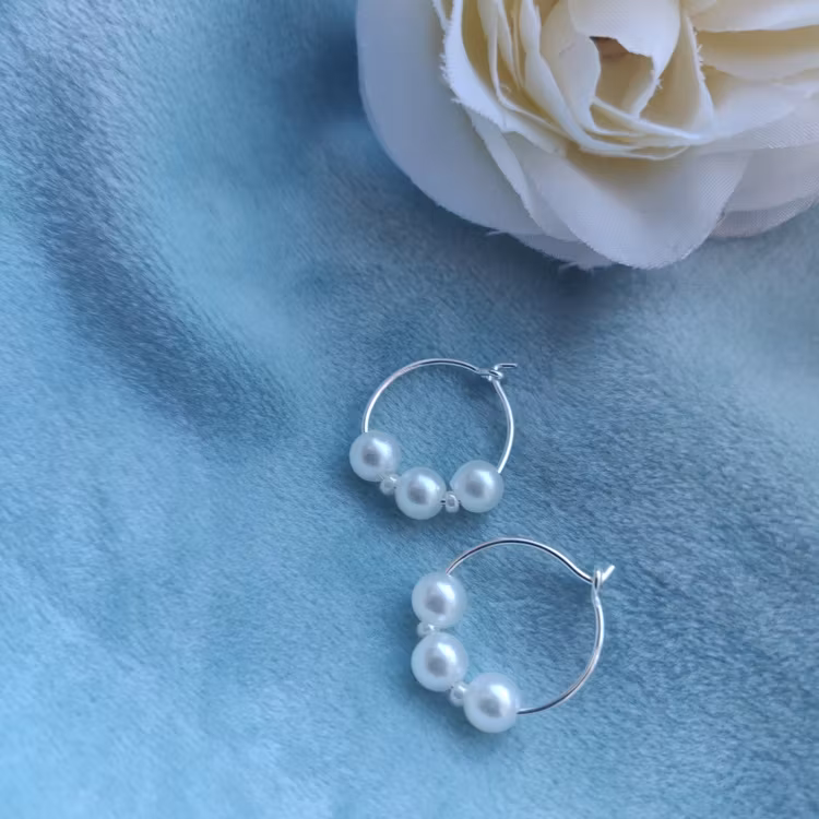 Örhängen - creoler i sterling silver