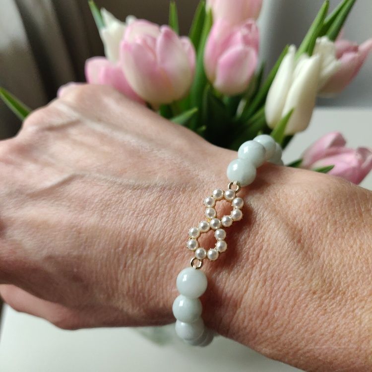 Armband -  opaka stenpärlor