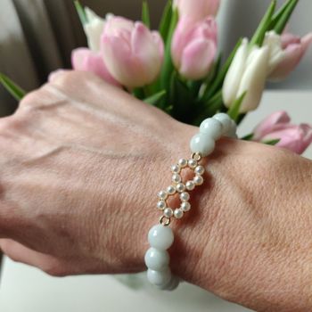 Armband -  opaka stenpärlor