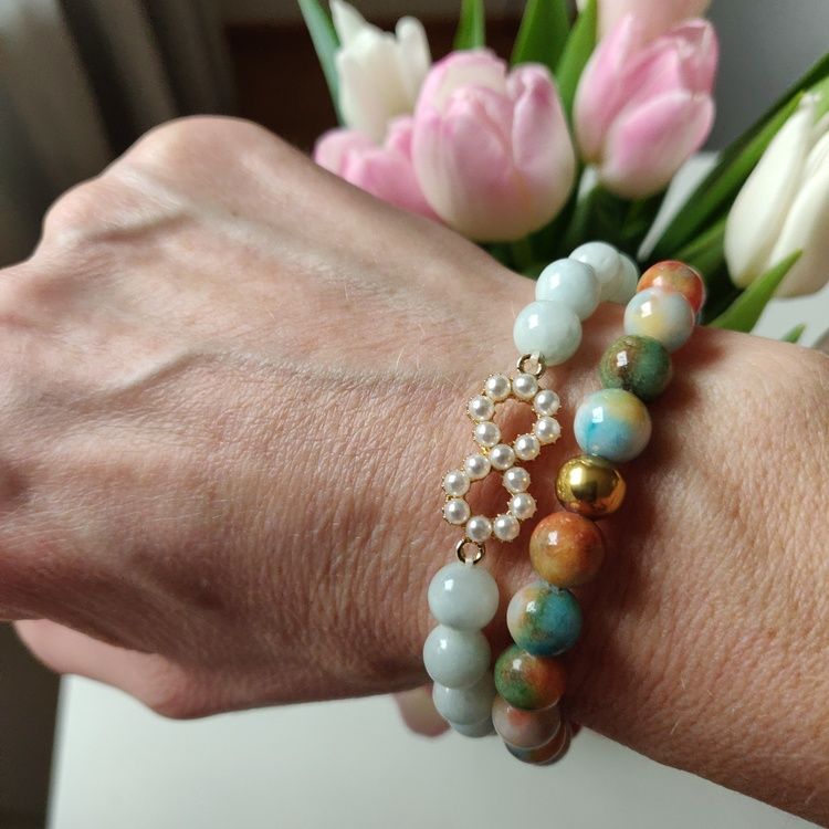 Armband -  opaka stenpärlor