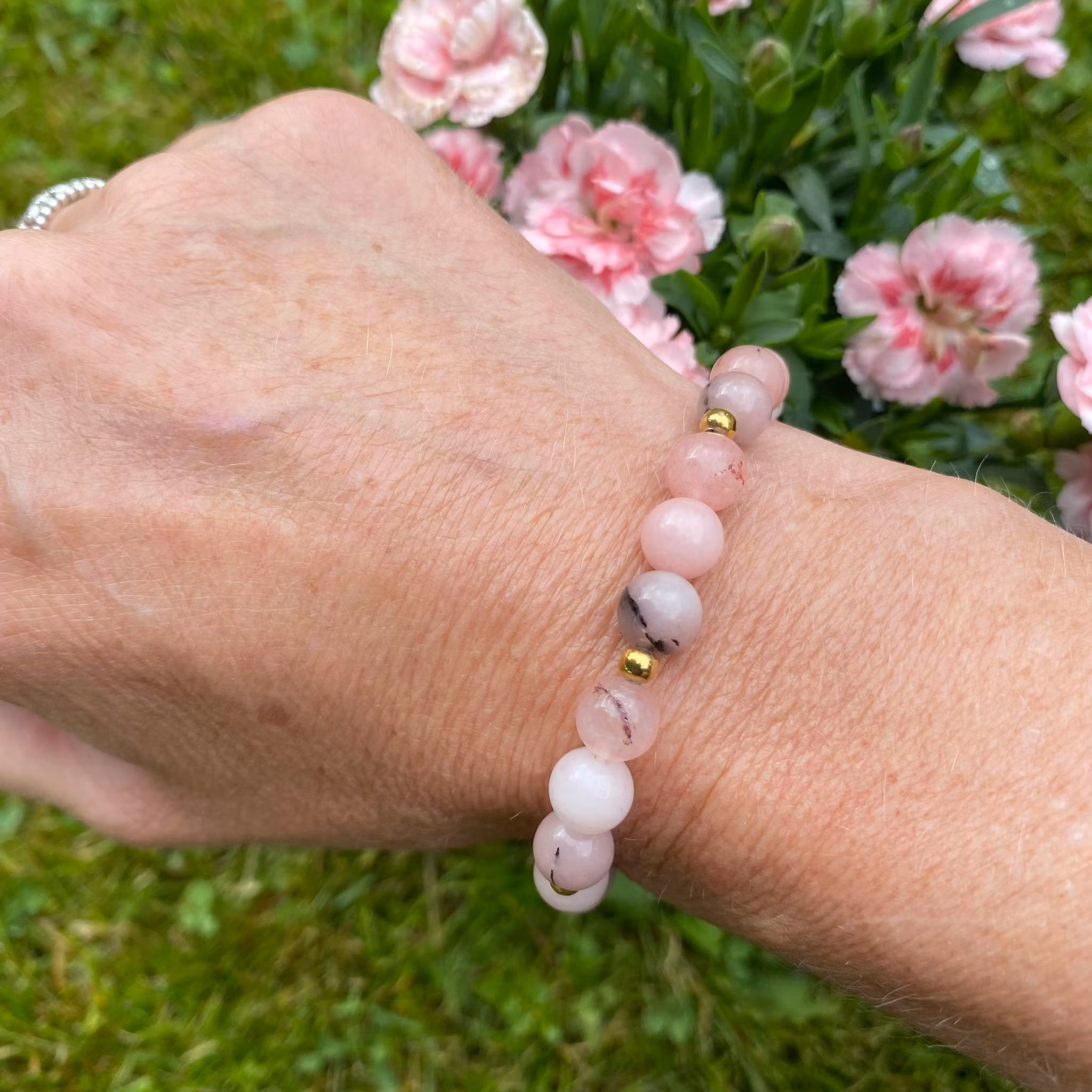 Armband - jaspis körsbärsblom