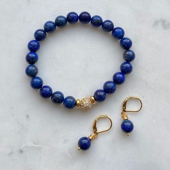 Örhängen - lapis lazuli