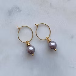 Örhängen - Preciosa Nacre Pearls Lavender