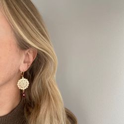 Örhängen - Swarovski röda