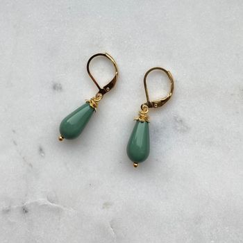 Örhängen - Preciosa Nacre Pearls, Sage