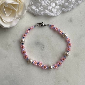 Armband - blommor och Swarovski