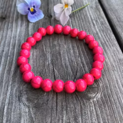 Armband - Howlite cerise