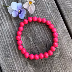 Armband - Howlite cerise