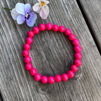 Armband - Howlite cerise