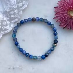 Armband - blå agat