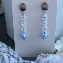 Örhängen - blommor och Swarovski