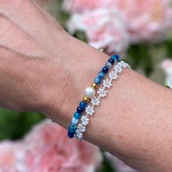 Armband - blå bandagat