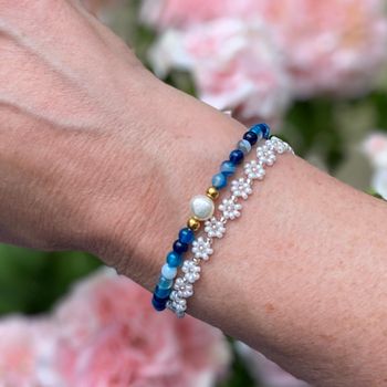 Armband - blå bandagat