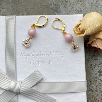Örhängen - Swarovski med blommor