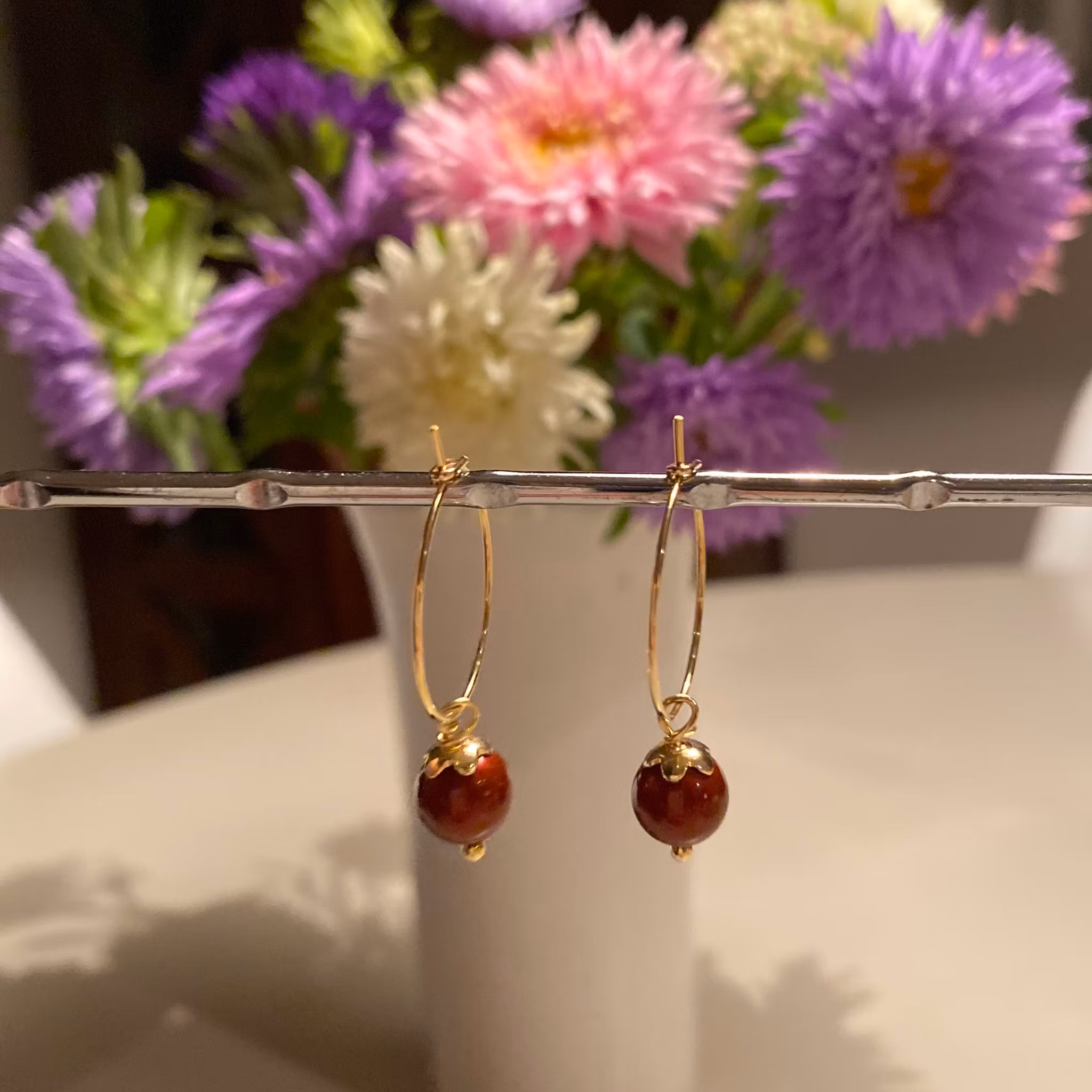 Örhängen - Swarovski bordeaux