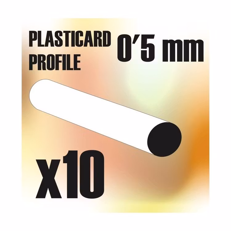 ABS Plasticard - Profile ROD 0'5mm