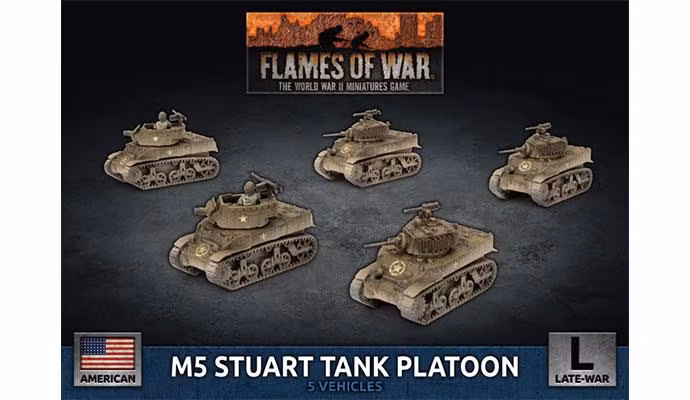 M5 Stuart Light Tank Platoon (Plastic)