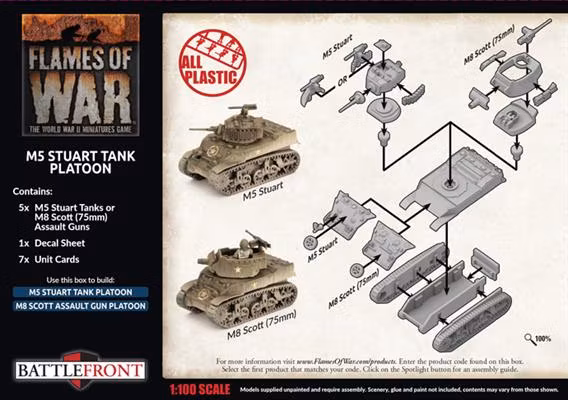 M5 Stuart Light Tank Platoon (Plastic)