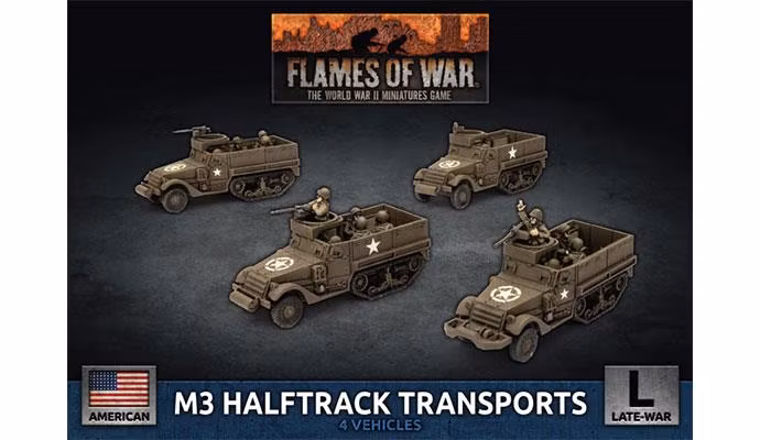 M3 Halftrack Transport Platoon (Plastic)