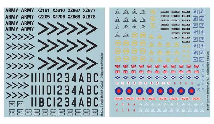 British Decal Set