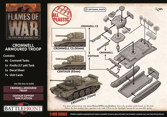 Cromwell Armoured Troop (Plastic)