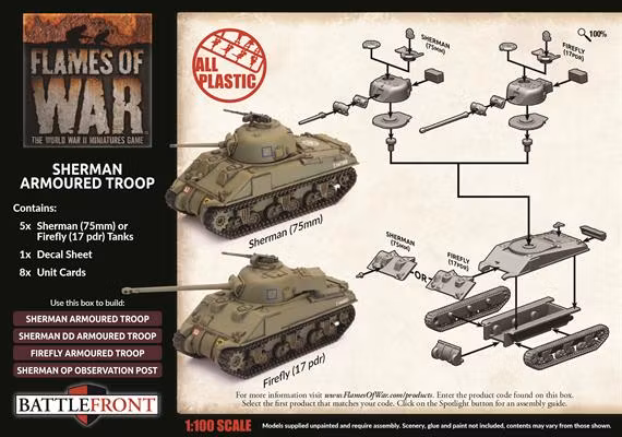 Sherman Armoured Troop (Plastic)