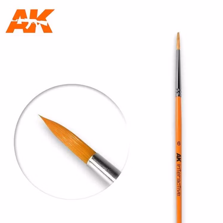 6 ROUND BRUSH. SYNTHETIC