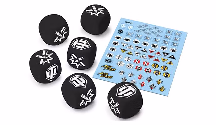 Tank Ace Dice and Decals