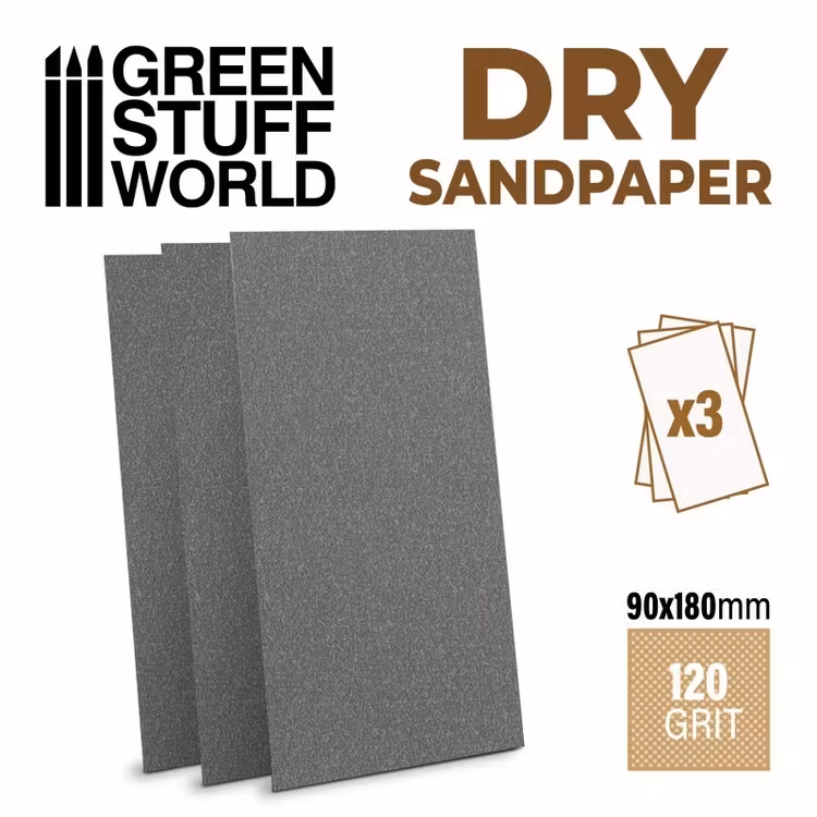 SandPaper 180x90mm - DRY 120 grit