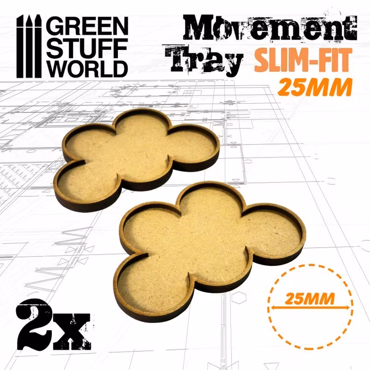 MDF Movement Trays 25mm x 5 - SLIM-FIT