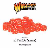 30 Red D6 (10mm)