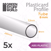 ABS Plasticard - Profile TUBE 8mm