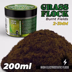 Static Grass Flock 2-3mm - BURNT FIELDS - 200 ml