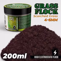 Static Grass Flock 4-6mm - SCORCHED BROWN - 200 ml
