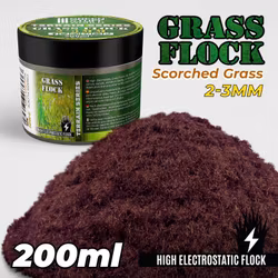 Static Grass Flock 2-3mm - SCORCHED BROWN - 200 ml