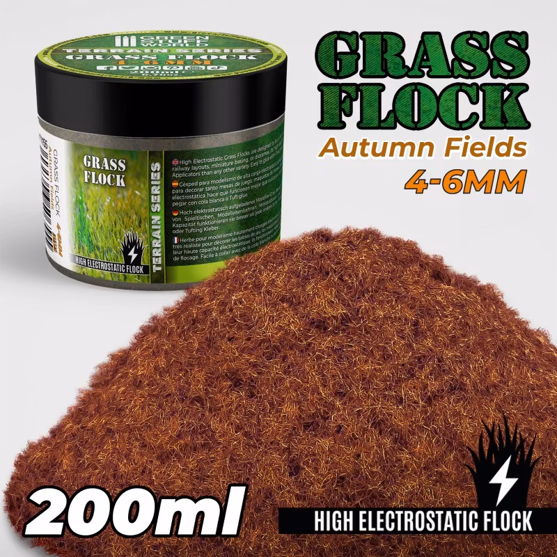 Static Grass Flock 4-6mm - AUTUMN FIELDS - 200 ml