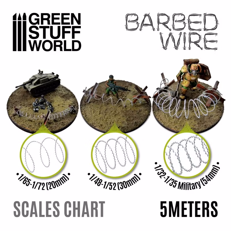 simulated BARBED WIRE - 1/32-1/35 Military (54mm)