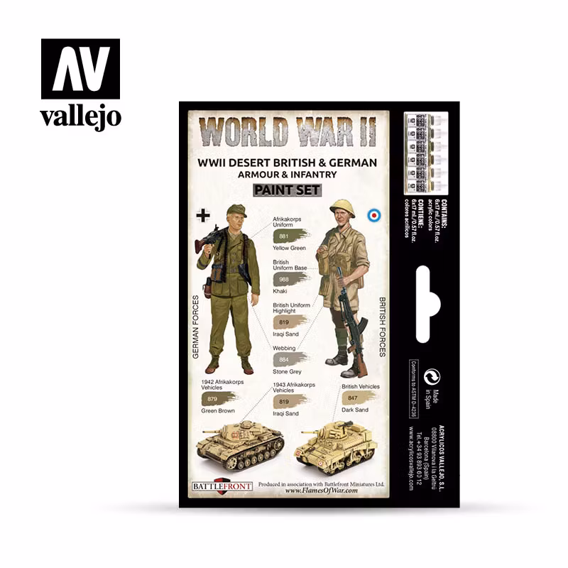 WWII Desert British & German Armour & Infantry