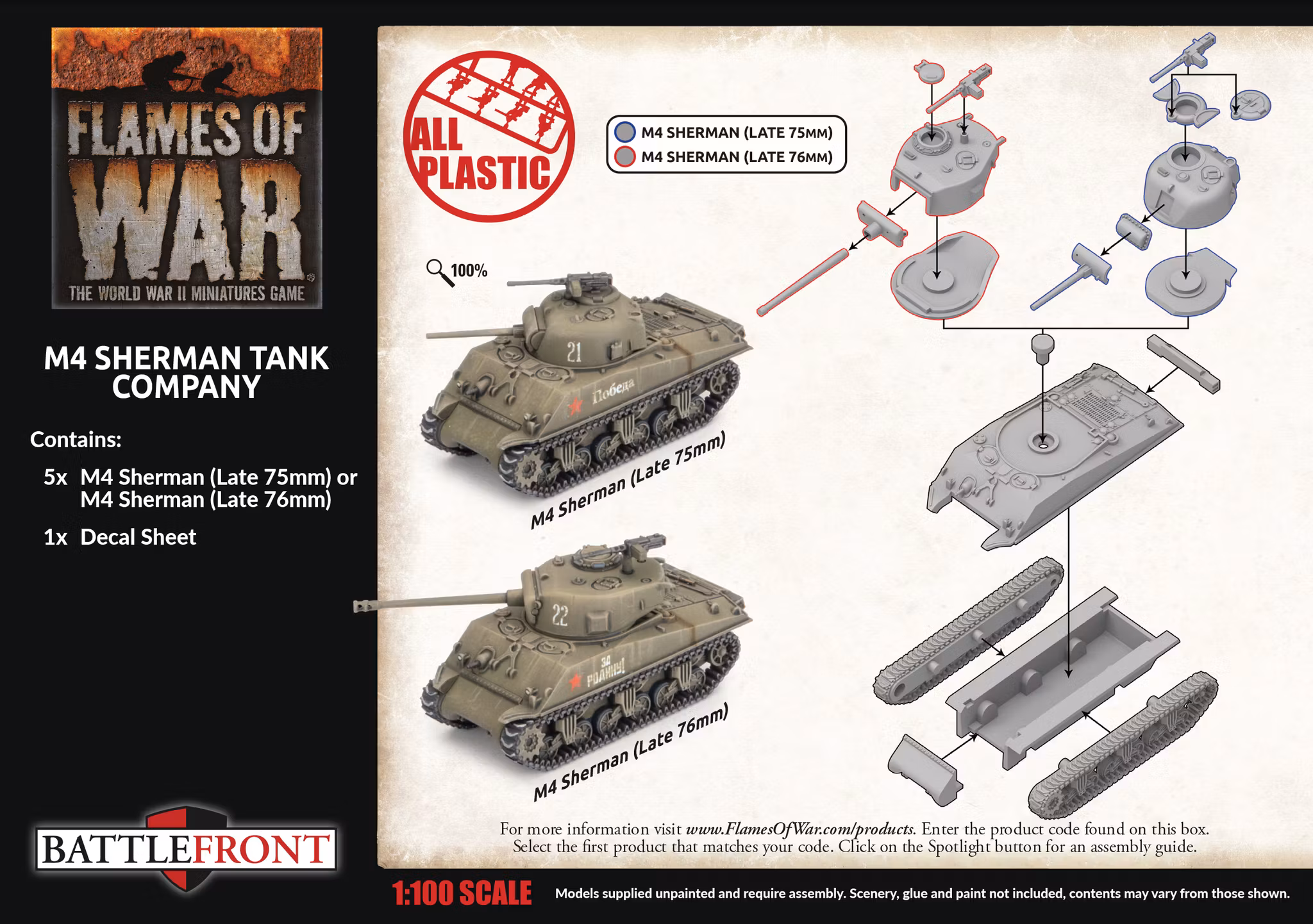 M4 Sherman Tank Company (x5 Plastic)