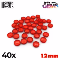 Plastic Gems 12mm - Red
