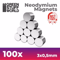 Neodymium Magnets 3x0'5mm - 100 units (N52)