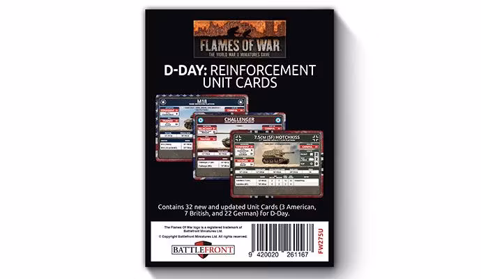 D-Day: Reinforcement Unit Cards