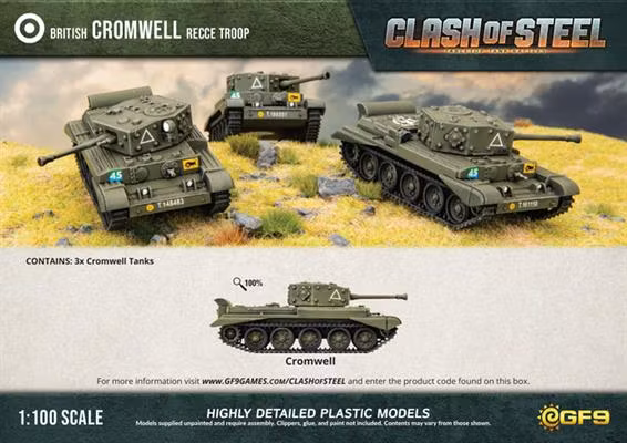 Cromwell Recce Troop (x3 Plastic)
