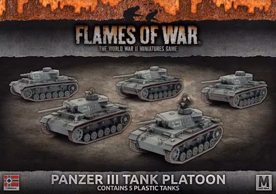 Panzer III Platoon (Mid War x5 Tanks Plastic)