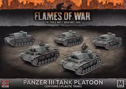 Panzer III Platoon (Mid War x5 Tanks Plastic)