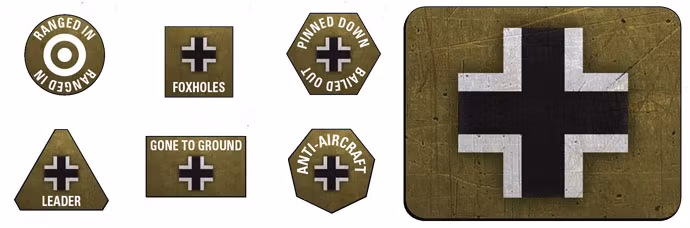 Late War German Token & Objective Set