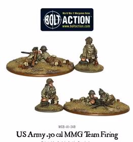 US Army 30 Cal MMG team firing