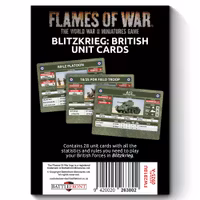 Blitzkrieg British Command Cards (x27 Cards) - Limited Edition