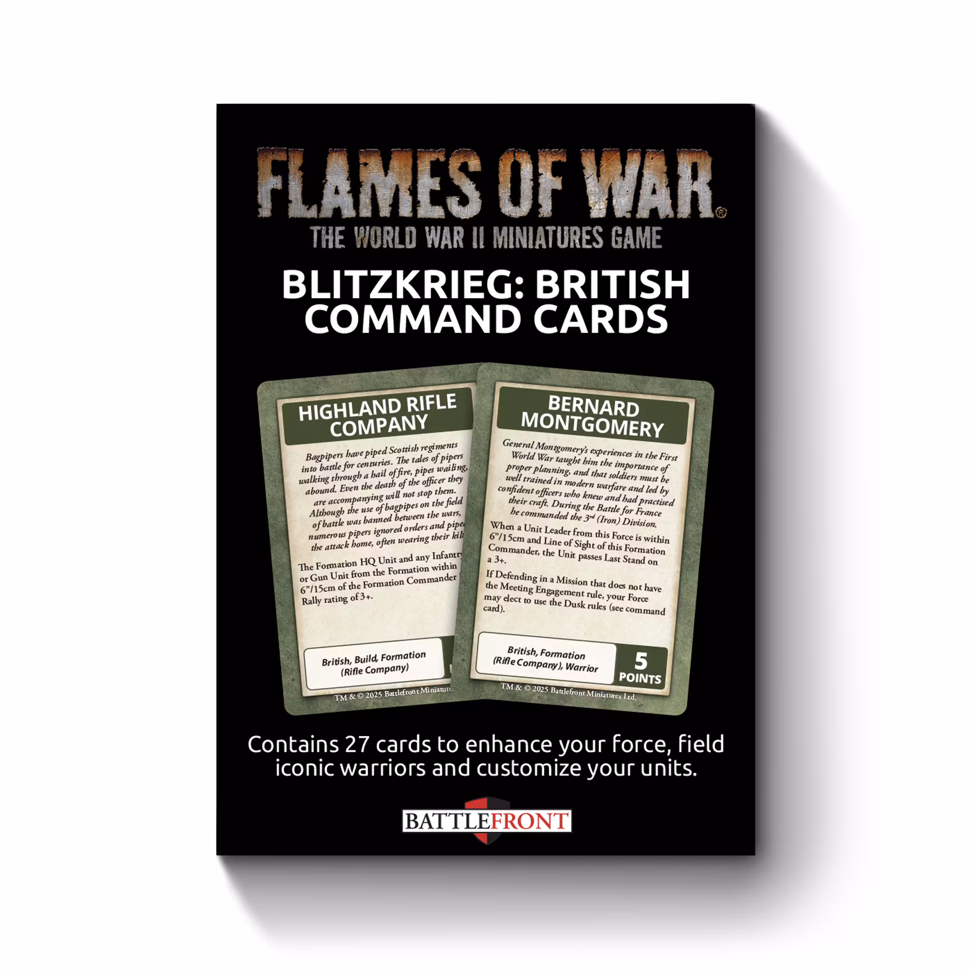 Blitzkrieg British Unit Cards (x28 Cards) - Limited Edition